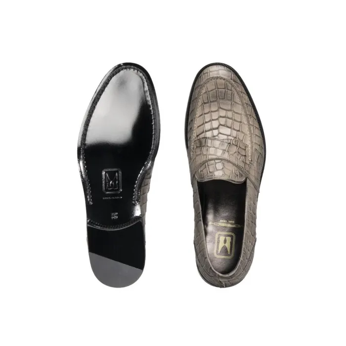 Loafers Men Moreschi FOR HIM 8211 Grey Leather Loafer