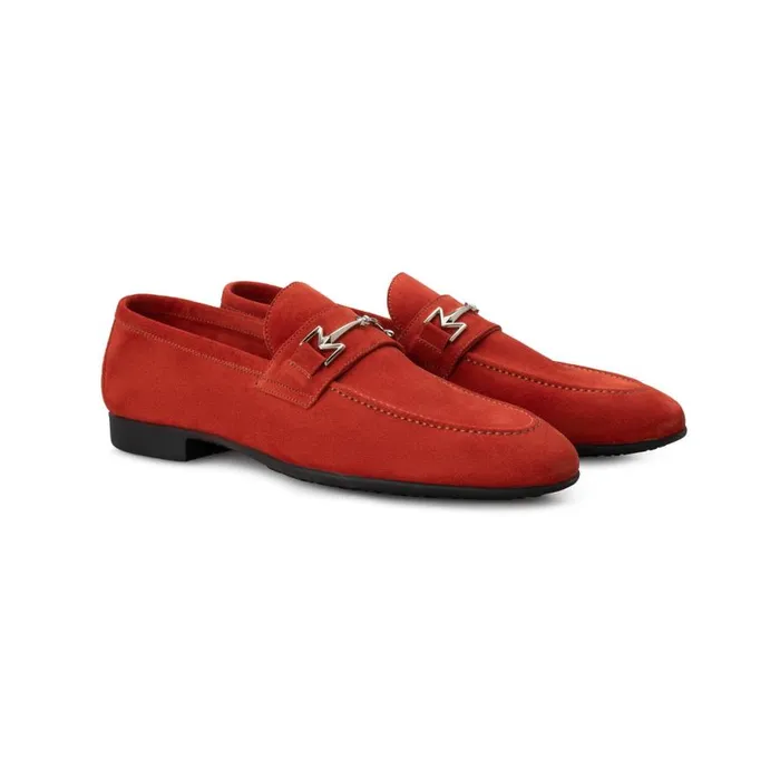 Loafers Men Moreschi Red Suede Loafer