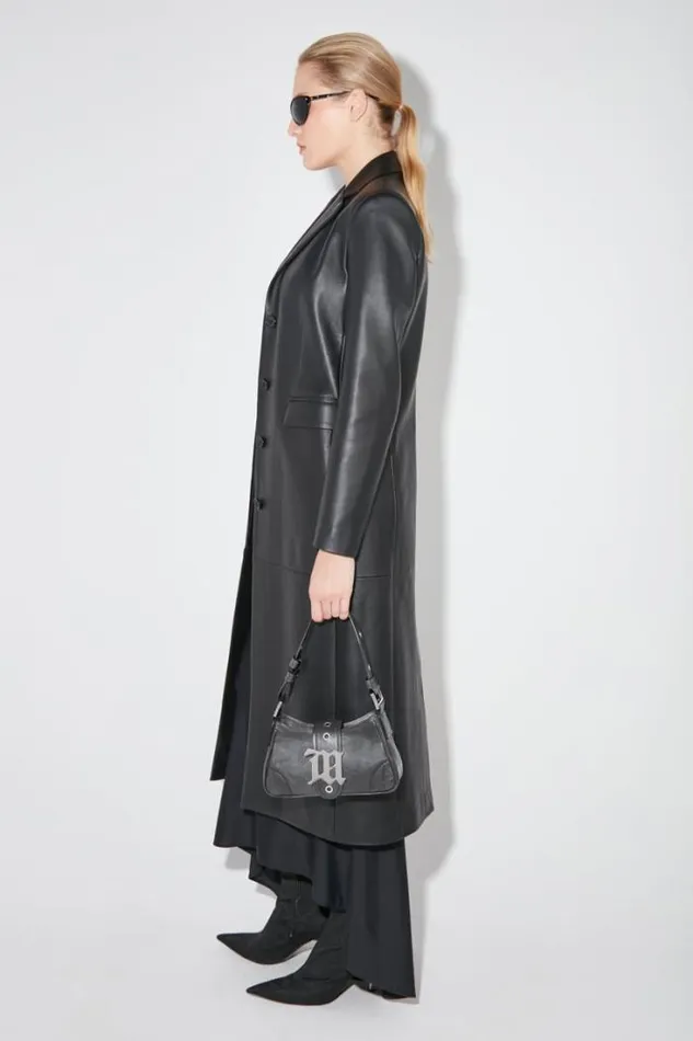 Long Leather Coat Black Women MISBHV Outerwear