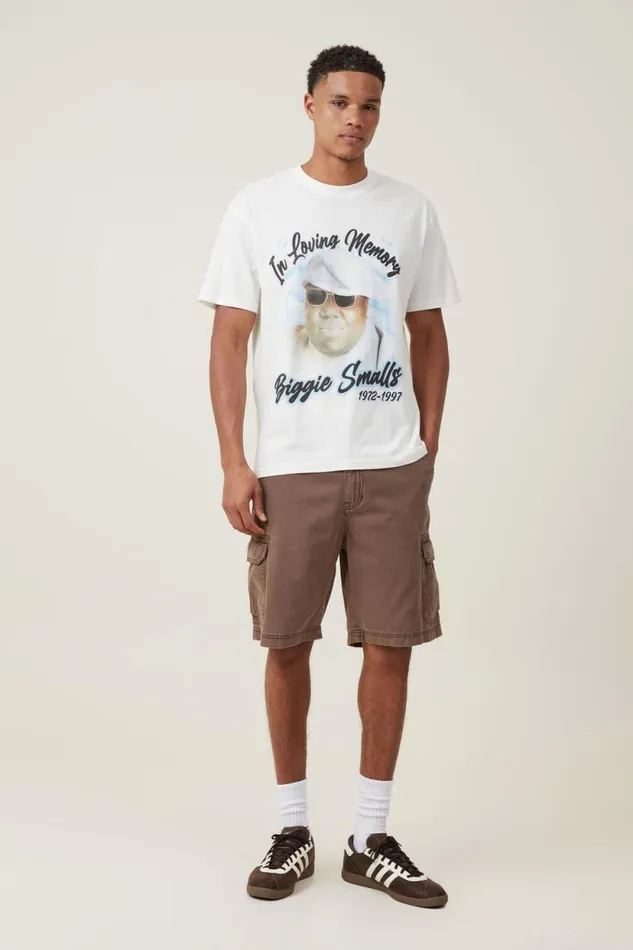 Loose Fit Music TShirt Lcn Mt Vintage Whitebiggie 8211 In Memory Men Cotton On Tees and Tanks Loose Fit Music TShirt Lcn Mt Vintage Whitebiggie 8211 In Memory Men Cotton On Tees and Tanks