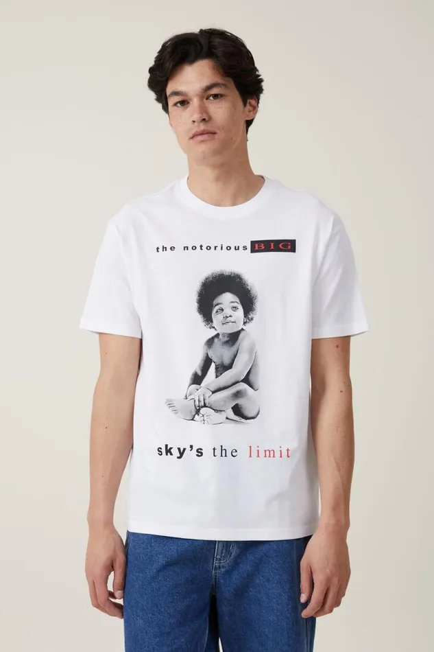 Loose Fit Music TShirt Lcn Mt Whitebiggie 8211 Ready To Die Men Cotton On Tees and Tanks Loose Fit Music TShirt Lcn Mt Whitebiggie 8211 Ready To Die Men Cotton On Tees and Tanks