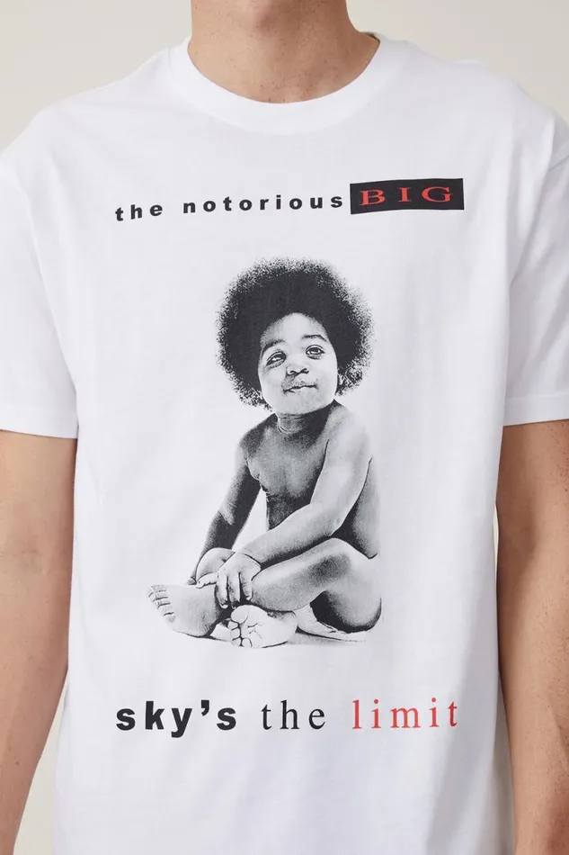 Loose Fit Music TShirt Lcn Mt Whitebiggie 8211 Ready To Die Men Cotton On Tees and Tanks Loose Fit Music TShirt Lcn Mt Whitebiggie 8211 Ready To Die Men Cotton On Tees and Tanks