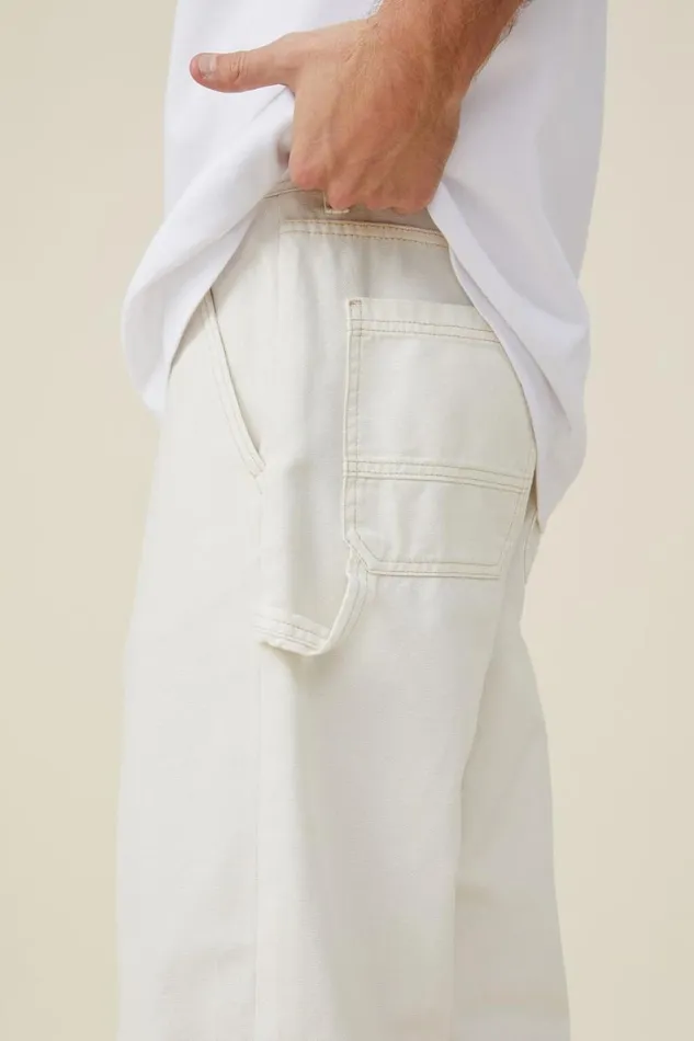 Loose Fit Pant Washed Ecru Carpenter Men Cotton On Pants Loose Fit Pant Washed Ecru Carpenter Men Cotton On Pants