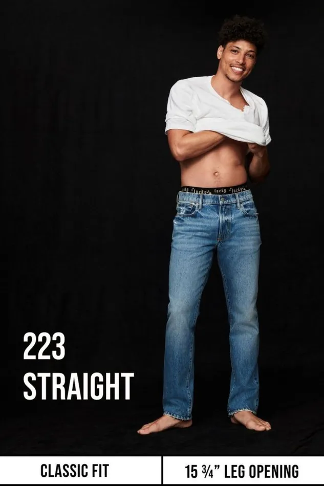 Lucky Brand 223 Straight Coolmax Stretch Jean Falcon Men Jeans