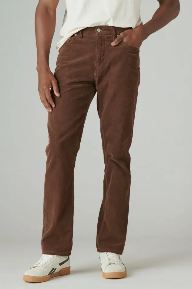 Lucky Brand 410 Athletic Straight Corduroy Jeans Walnut Men Jeans