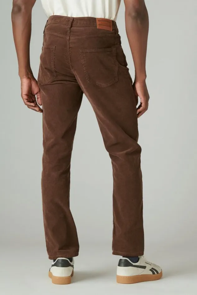 Lucky Brand 410 Athletic Straight Corduroy Jeans Walnut Men Jeans