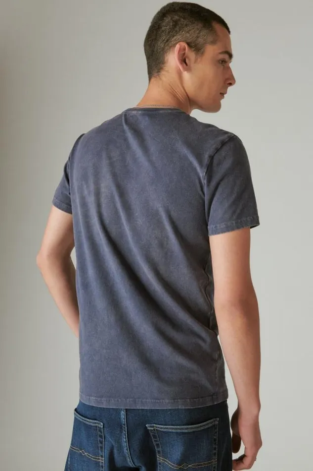 Lucky Brand Acdc Bolt Tee Total Eclipse Men Graphic Tees