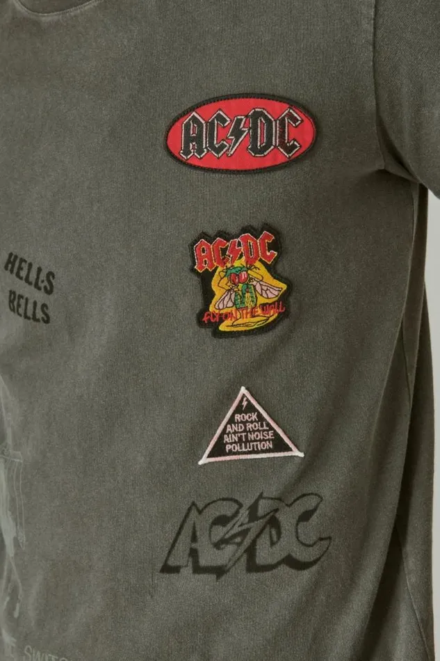 Lucky Brand Acdc Patch Raven Men Graphic Tees
