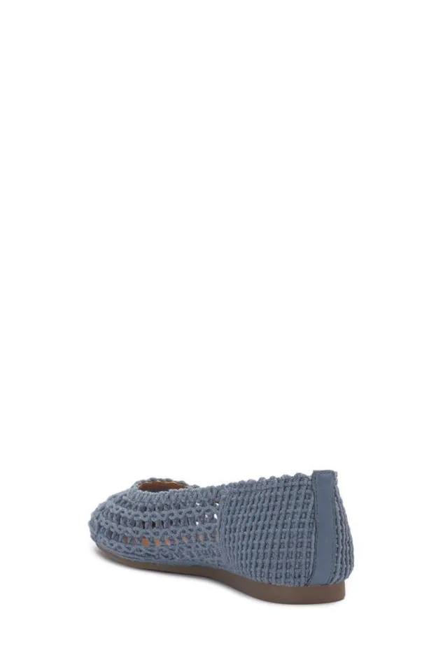 Lucky Brand Avelly Macrame Flat Open Blueturquoise Women Shoes