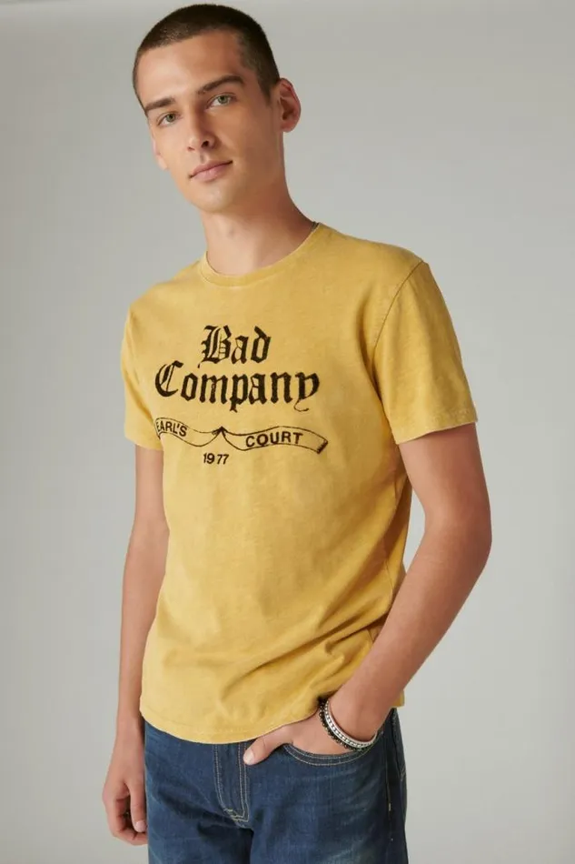 Lucky Brand Bad Company 1977 Tee Arrowwood Men Graphic Tees