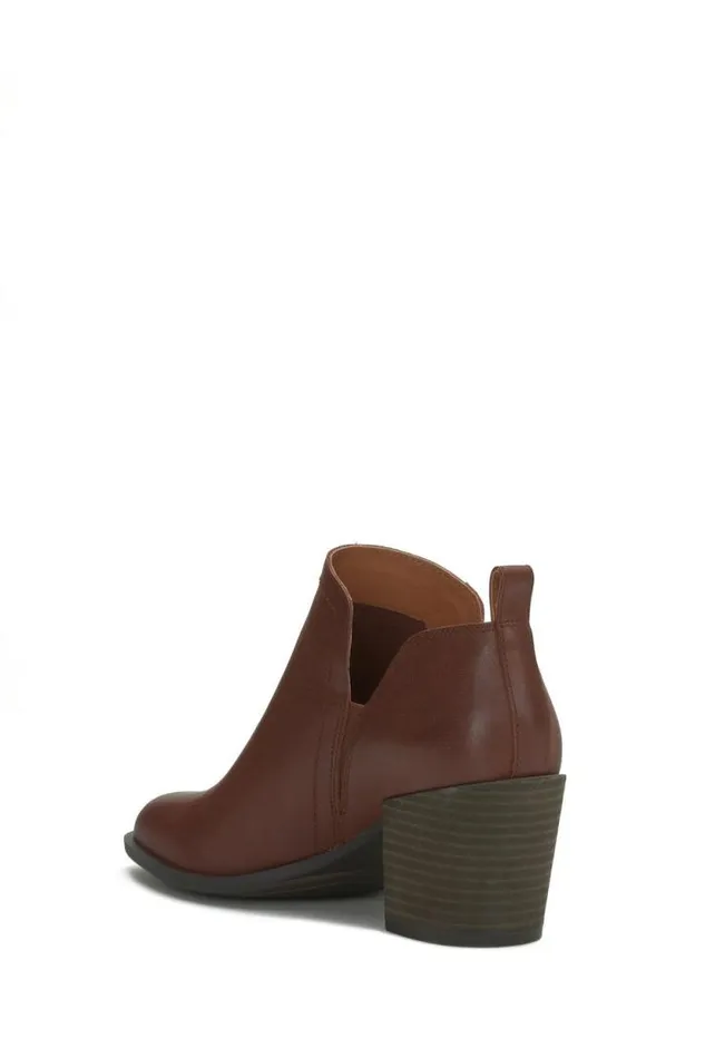 Lucky Brand Branndi Heeled Bootie Dark Brown Women Shoes