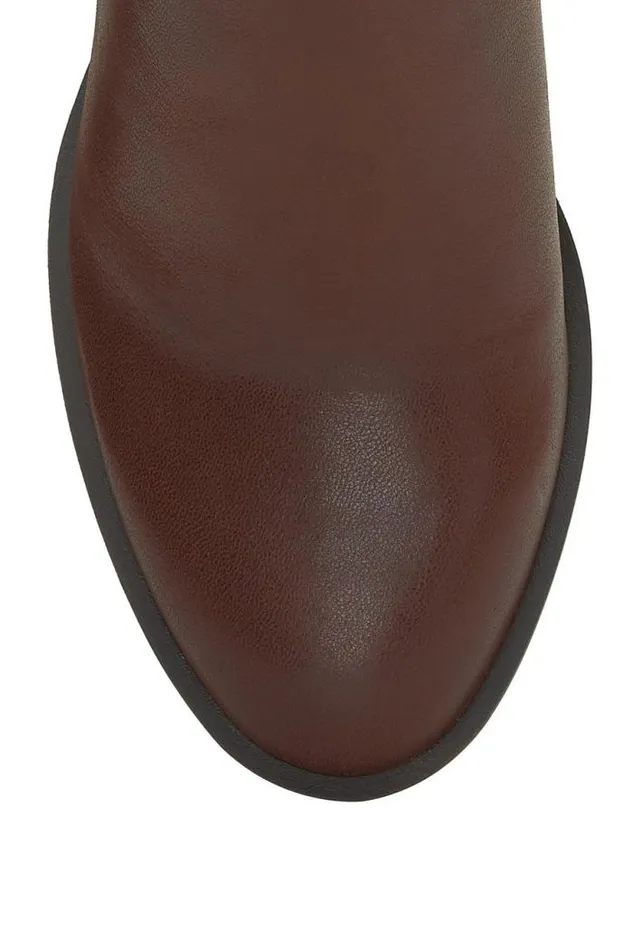 Lucky Brand Branndi Heeled Bootie Dark Brown Women Shoes