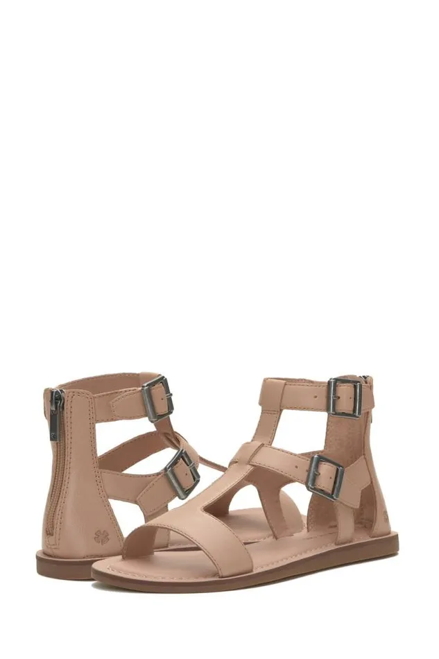 Lucky Brand Brelin Buckle Sandal Open Beigekhaki Women Shoes