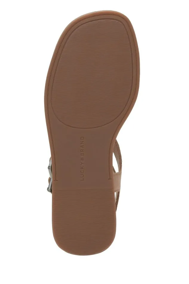 Lucky Brand Brelin Buckle Sandal Open Beigekhaki Women Shoes