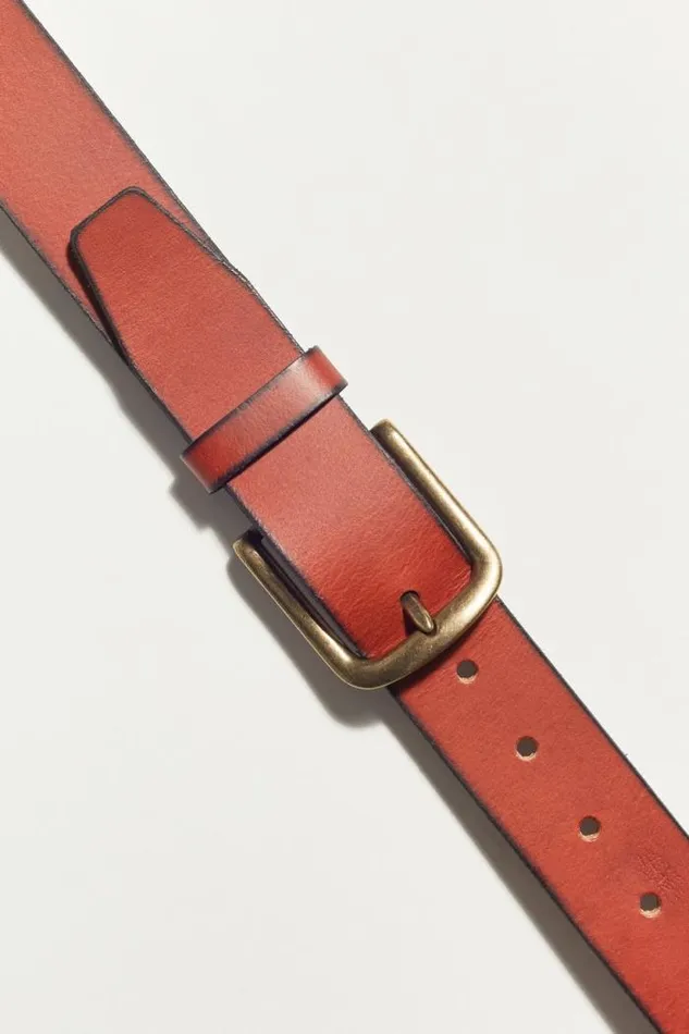 Lucky Brand Burnished Leather Belt Medium Brown Men Belts Lucky Brand Burnished Leather Belt Medium Brown Men Belts
