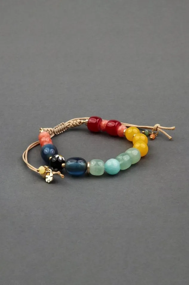 Lucky Brand Chunky Rainbow Bracelet Gold Women Jewelry
