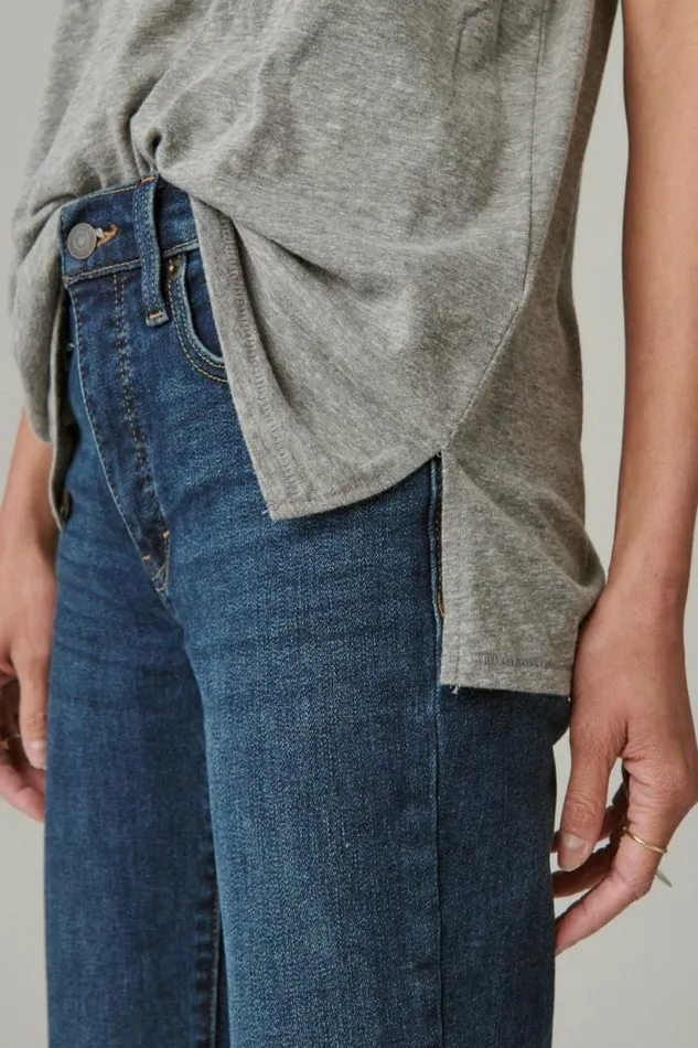 Lucky Brand Classic Vneck Light Heather Grey b03 Women Knit Tops
