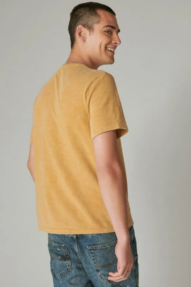 Lucky Brand Coors Western Tee Honey Mustard Men Graphic Tees