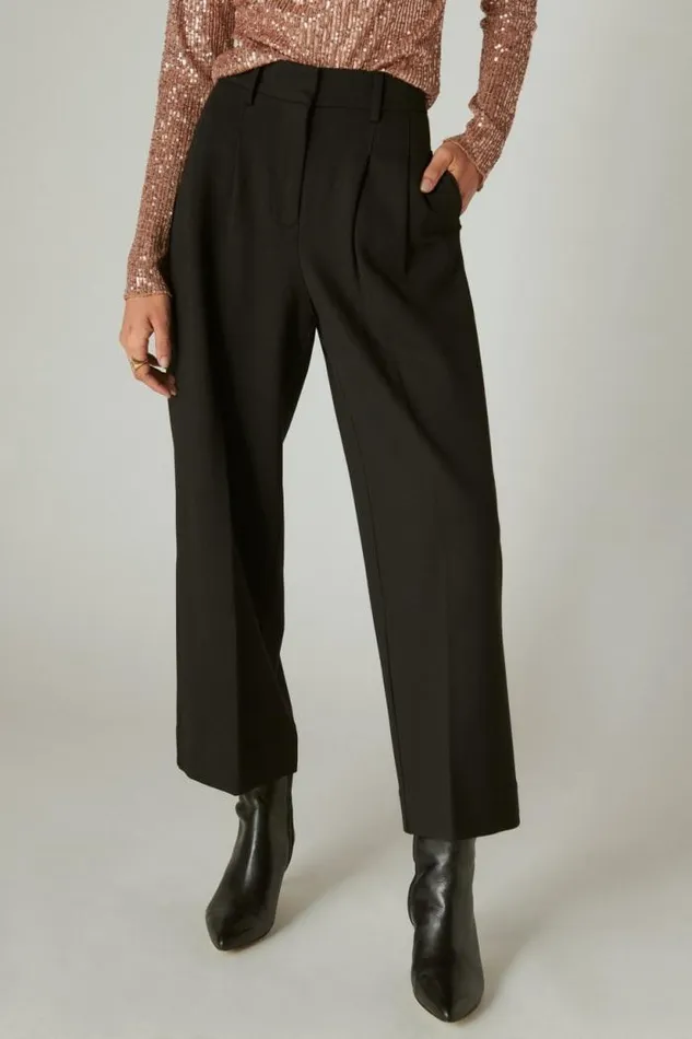 Lucky Brand Cropped Ponte Pant Deep Black Women Pants