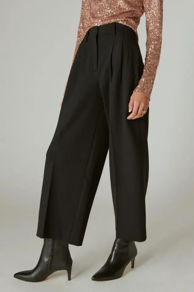 Lucky Brand Cropped Ponte Pant Deep Black Women Pants