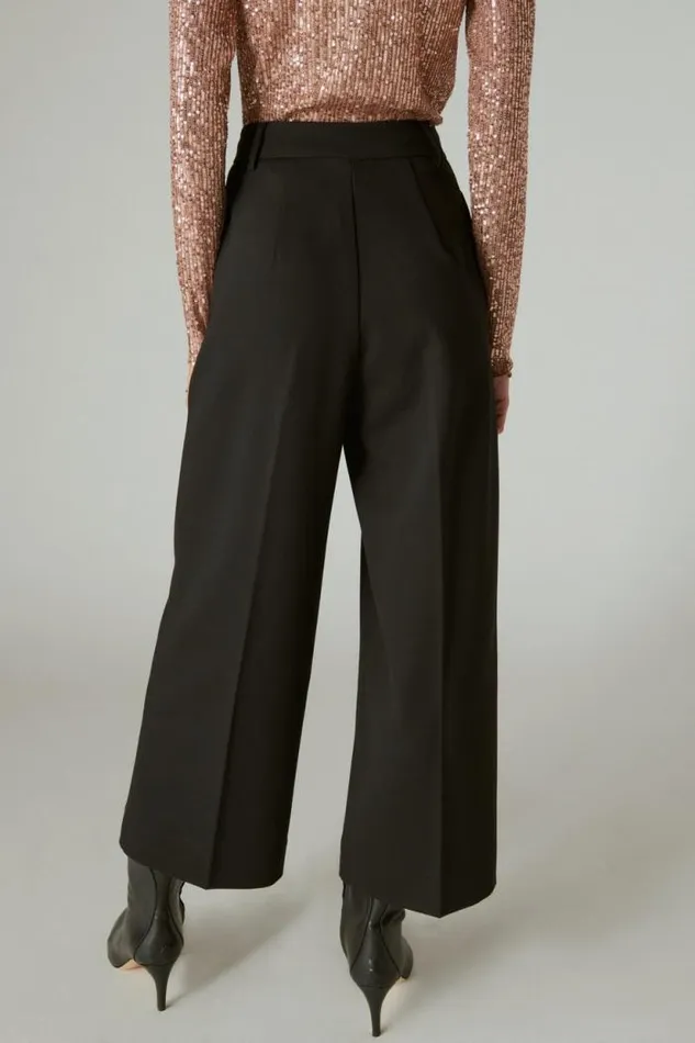 Lucky Brand Cropped Ponte Pant Deep Black Women Pants