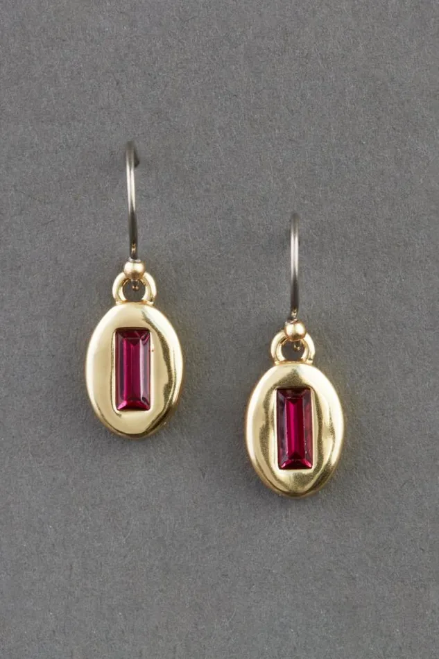 Lucky Brand Dainty Pink Stone Drop Gold Women Jewelry