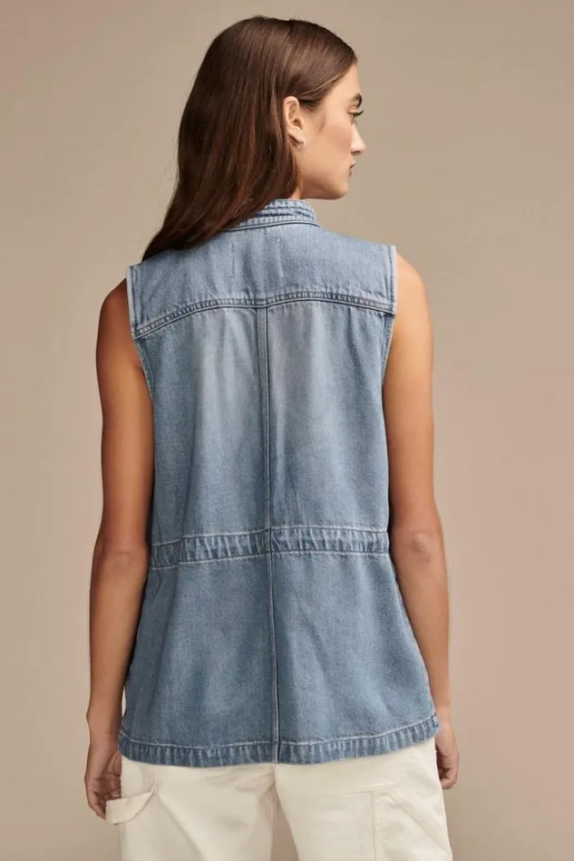 Lucky Brand Denim Utility Vest Lakeside Women Jackets and Outerwear