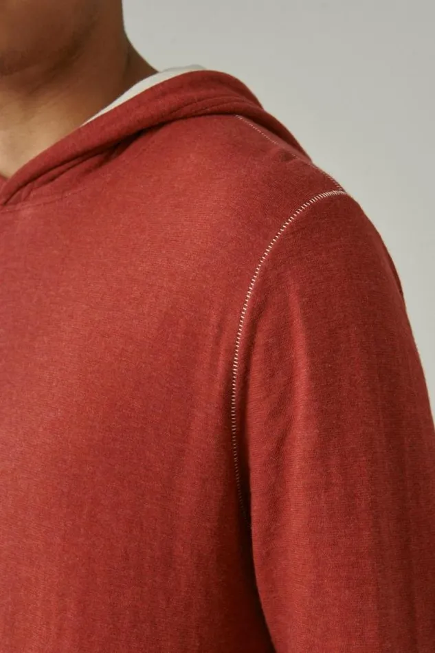 Lucky Brand Duo Fold Hoodie 636 Red Men Shirts and Tops