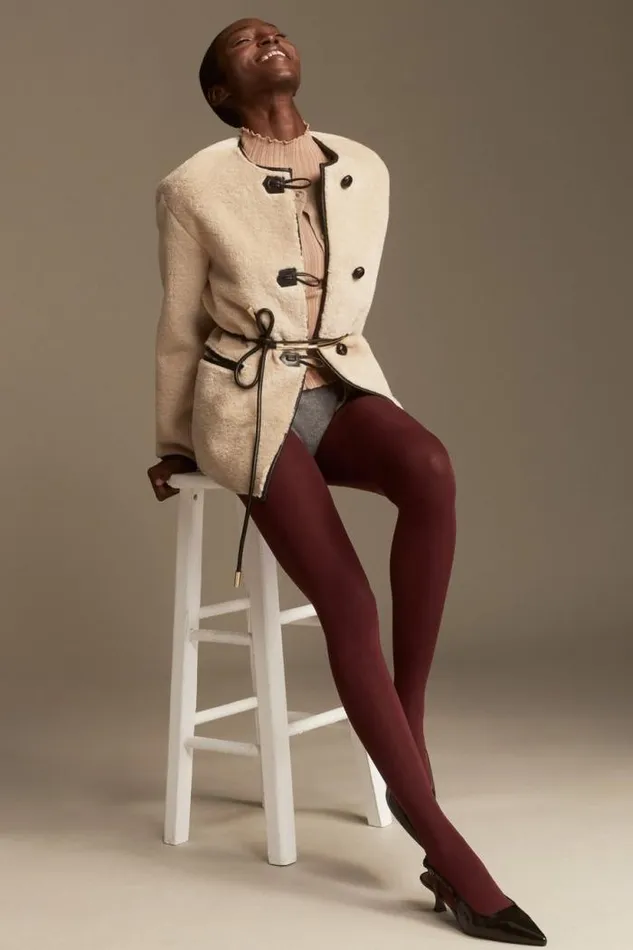 Lucky Brand Faux Shearling Toggle Jacket Cream Women Jackets and Outerwear