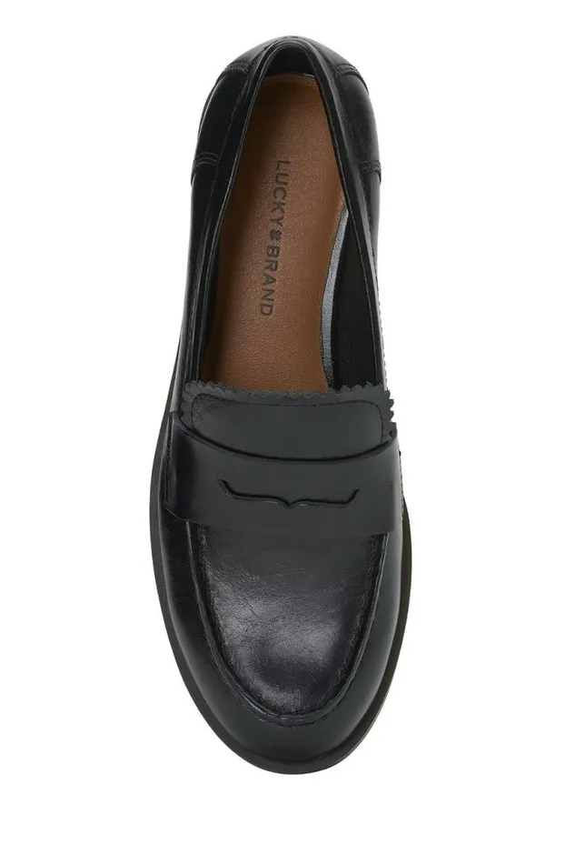 Lucky Brand Floriss Penny Loafer Black Women Shoes