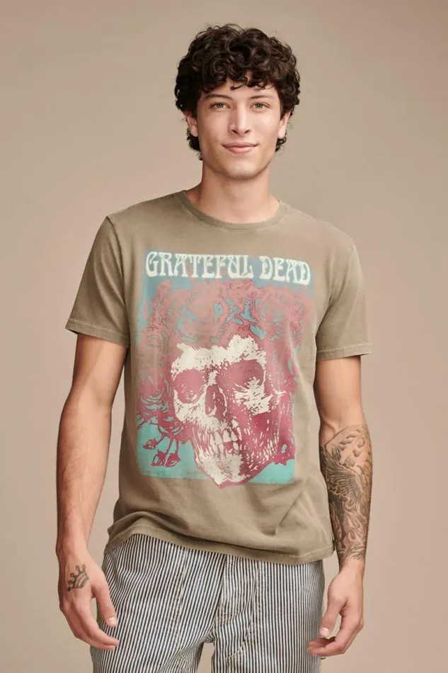 Lucky Brand Grateful Dead Poster Bungee Cord Men Graphic Tees