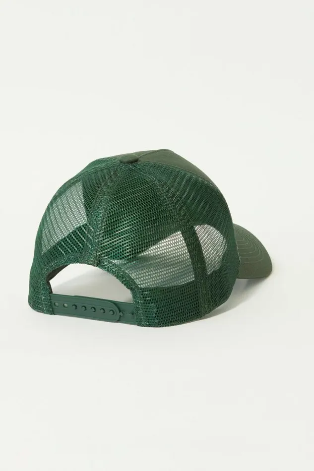 Lucky Brand Guinness Harp Trucker Hat Dusty Olive Men Hats