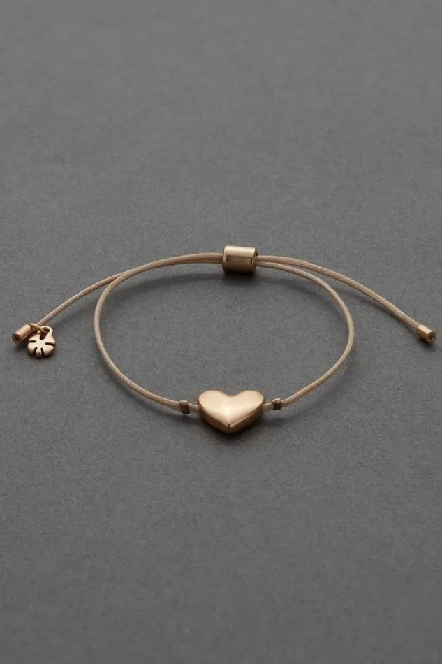 Lucky Brand Heart Bracelet Gold Women Jewelry