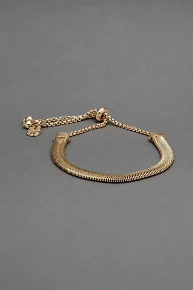 Lucky Brand Herringbone Bracelet Gold Women Jewelry