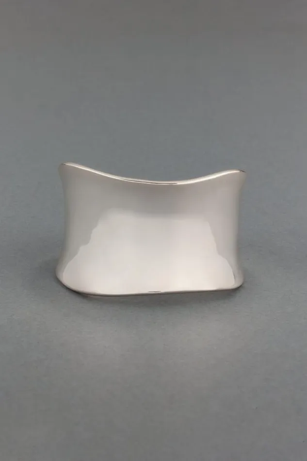 Lucky Brand High Shine Organic Cuff Silver Women Jewelry