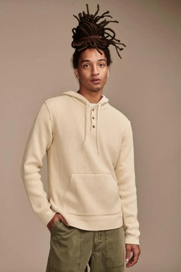 Lucky Brand Hoodley Sweater White Cap Gray Men Sweaters