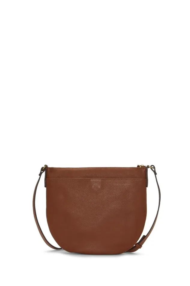 Lucky Brand Kyla Studded Crossbody Bag Dark Brown Women Handbags
