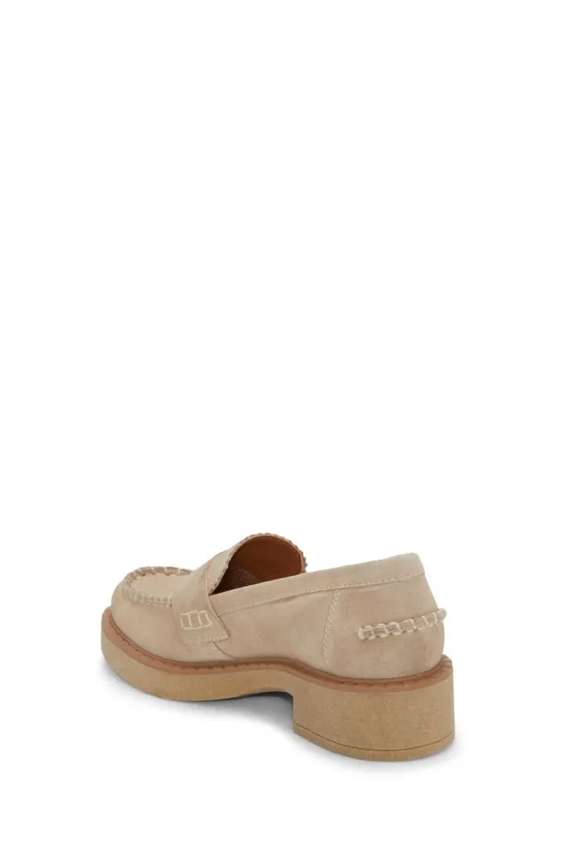 Lucky Brand Larissah Suede Loafer Light Beige Women Shoes