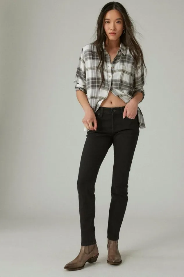 Lucky Brand Low Rise Lizzie Skinny Clean Black Women Jeans