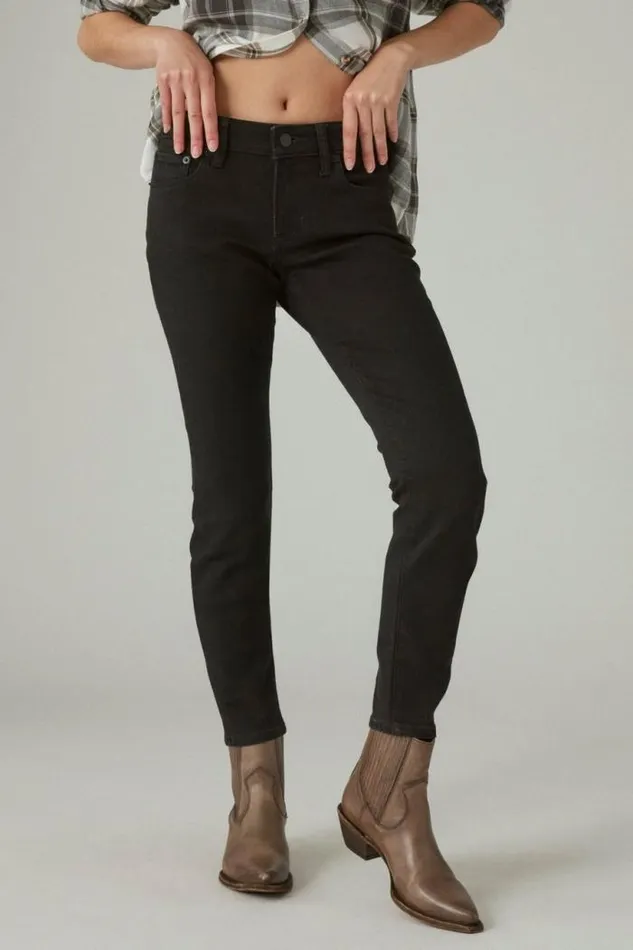 Lucky Brand Low Rise Lizzie Skinny Clean Black Women Jeans