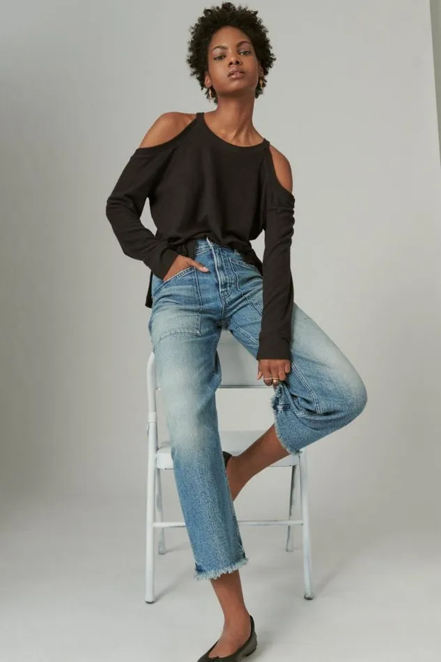 Lucky Brand Lucky Legend Crop Wide Leg Tough Luck Women Jeans