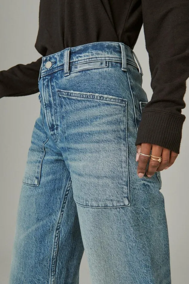 Lucky Brand Lucky Legend Crop Wide Leg Tough Luck Women Jeans