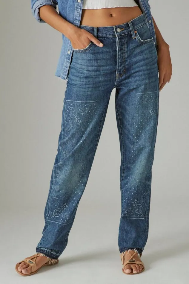 Lucky Brand Lucky Legend Paisley High Rise Drew Mom Aries Women Jeans