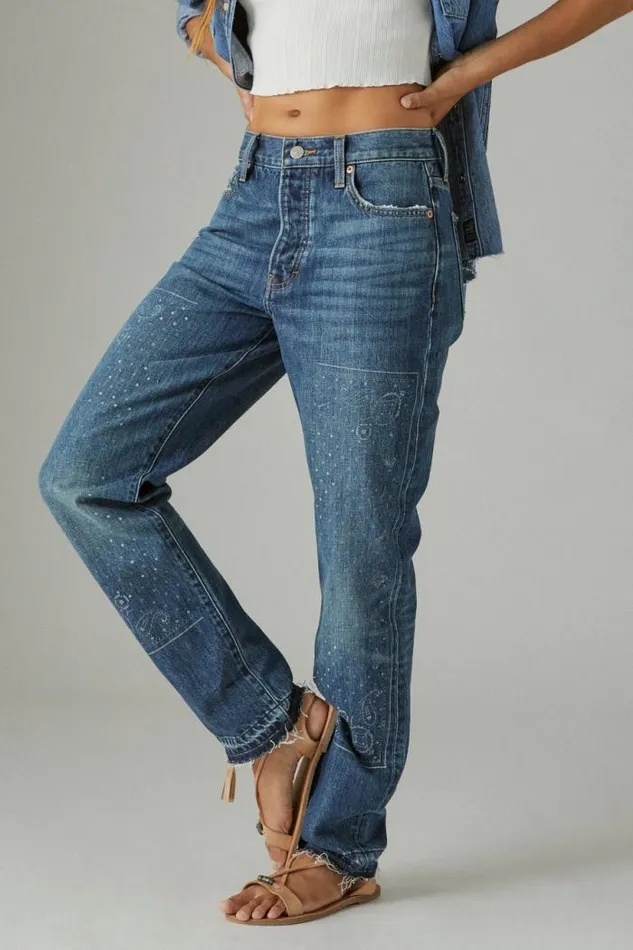 Lucky Brand Lucky Legend Paisley High Rise Drew Mom Aries Women Jeans
