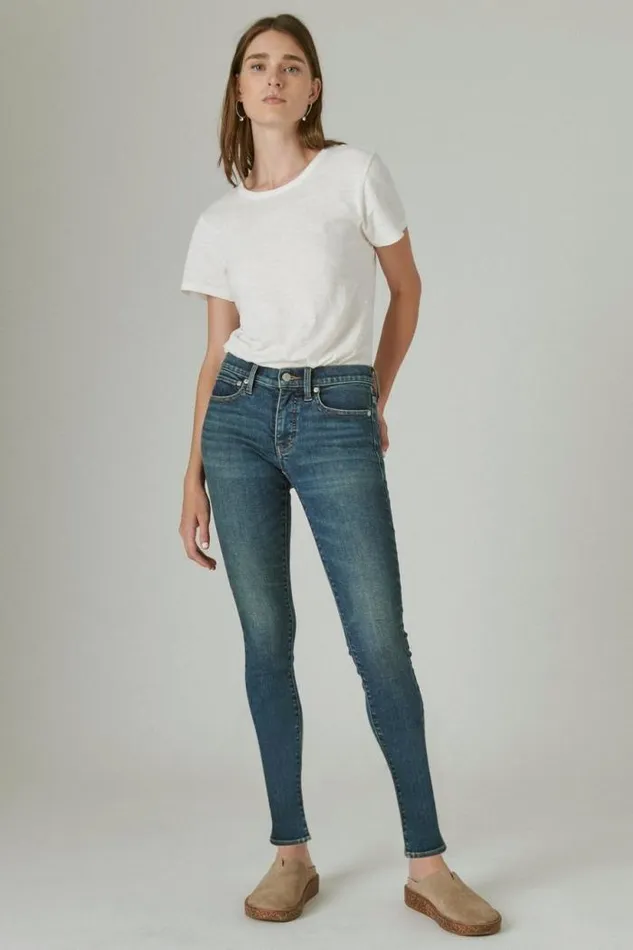 Lucky Brand Mid Rise Ava Skinny Lyell Women Jeans