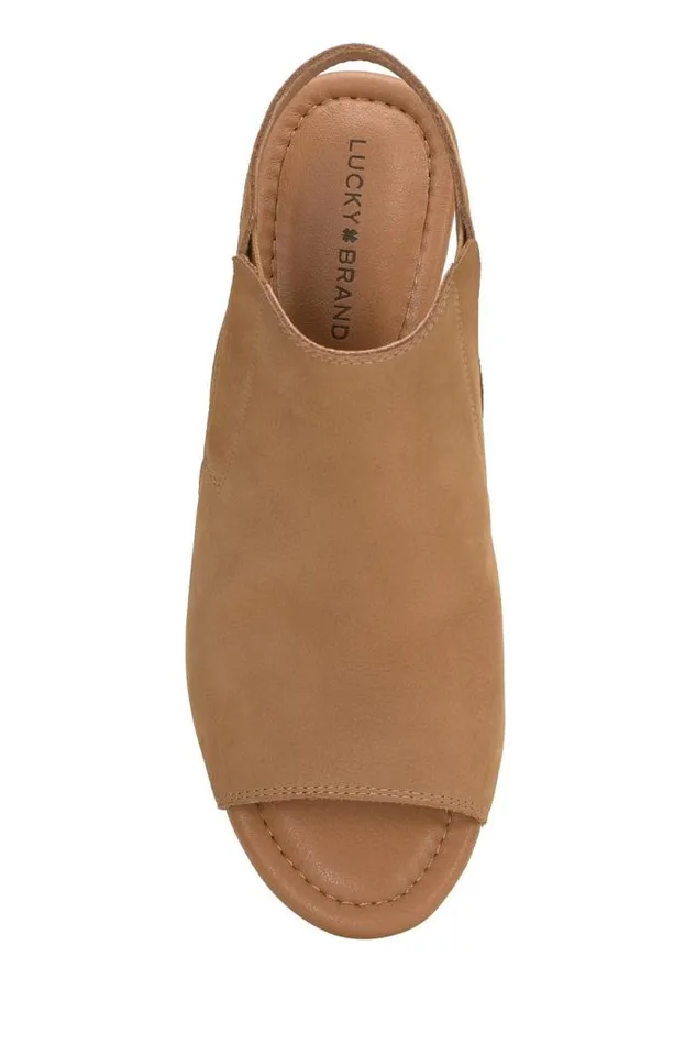 Lucky Brand Movisa Wedge Medium Dark Beige Women Shoes