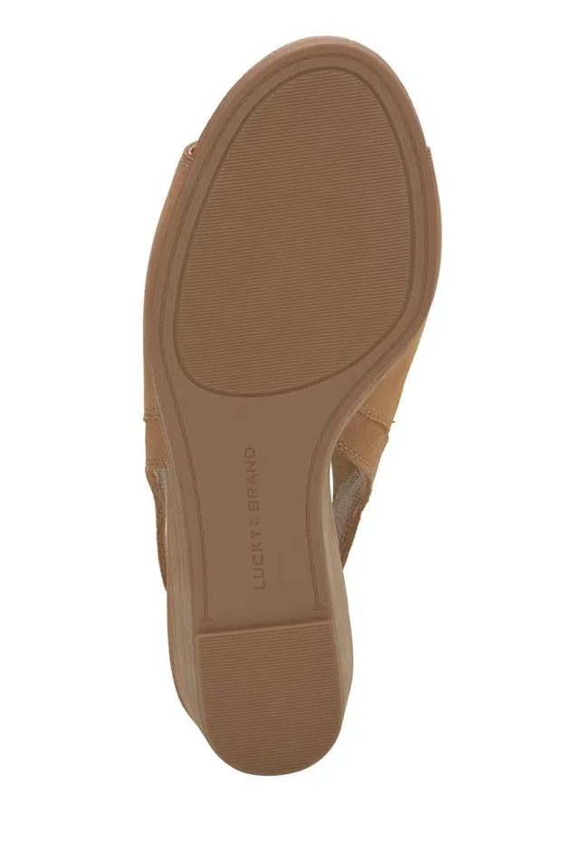 Lucky Brand Movisa Wedge Medium Dark Beige Women Shoes