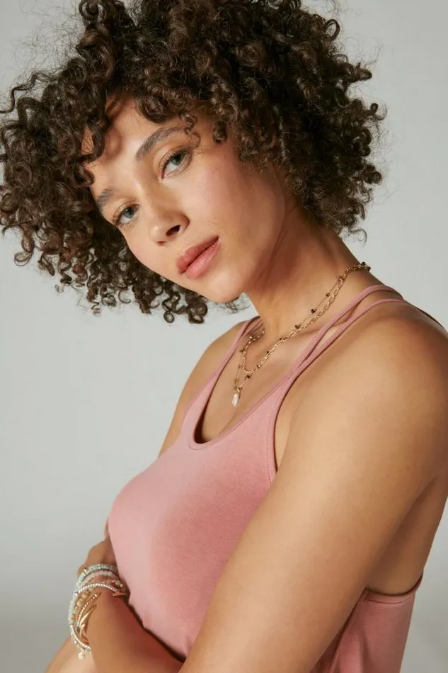 Lucky Brand Multi Stone Chain Layer Necklace Gold Women Jewelry