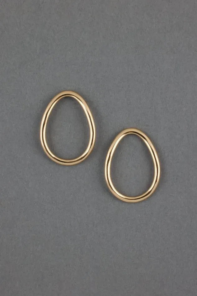 Lucky Brand Organic Circle Earrings Gold Women Jewelry