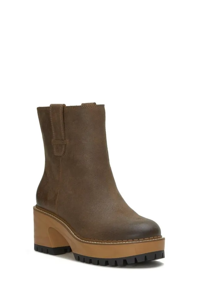 Lucky Brand Rhoslyn Lug Boot Open Brownrust Women Shoes